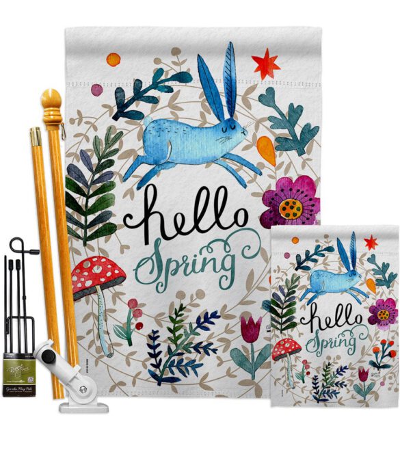 Hello Spring - Floral Garden Friends Vertical Impressions Decorative Flags HG130334 Made In USA - Image 6