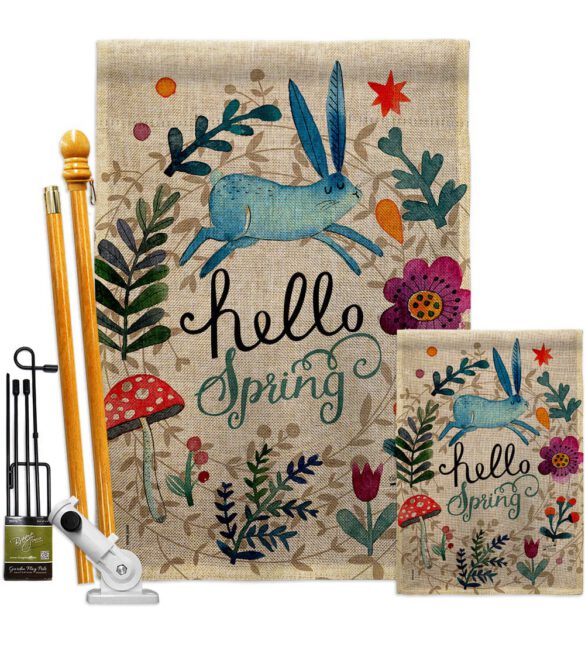 Hello Spring - Floral Garden Friends Vertical Impressions Decorative Flags HG130334 Made In USA - Image 27
