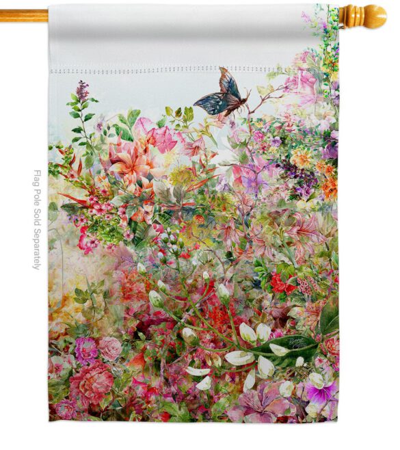Flower Garden - Floral Spring Vertical Impressions Decorative Flags HG104131 Made In USA - Image 2