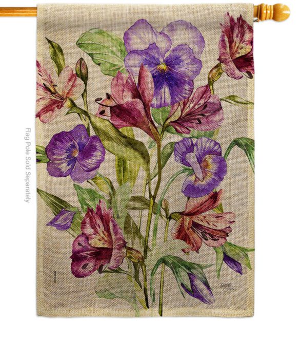 Alpine Violet Bouquet - Floral Garden Friends Vertical Impressions Decorative Flags HG104151 Made In USA - Image 15