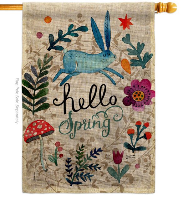 Hello Spring - Floral Garden Friends Vertical Impressions Decorative Flags HG130334 Made In USA - Image 23