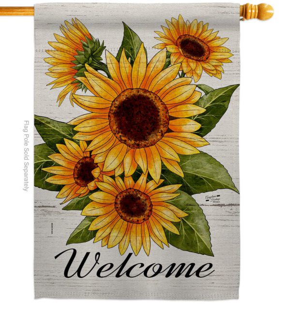 Happiness Sunflowers - Floral Spring Vertical Impressions Decorative Flags HG137597 Made In USA - Image 2