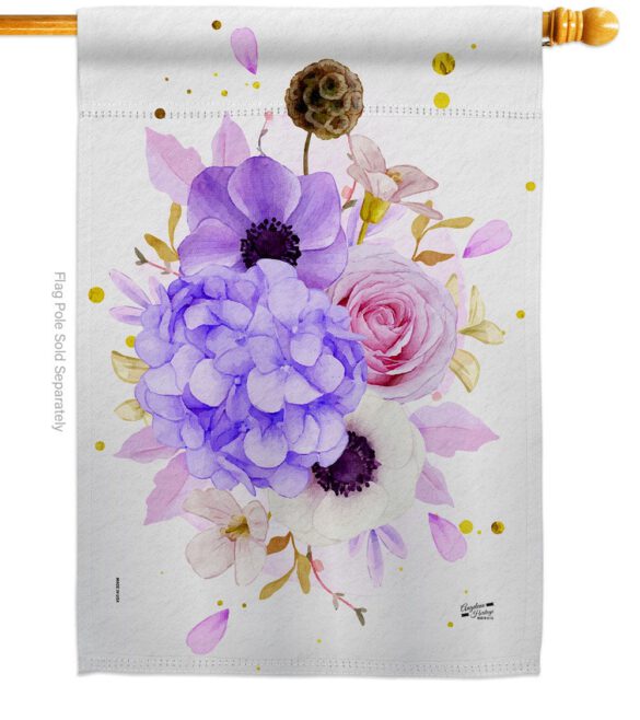 Flower Arrangment - Floral Spring Vertical Impressions Decorative Flags HG137605 Made In USA - Image 2