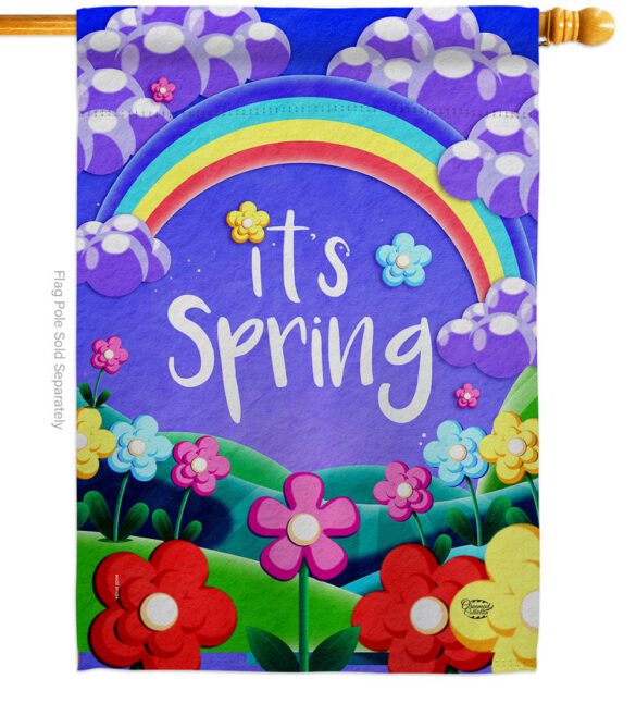 Colorful Spring - Floral Spring Vertical Impressions Decorative Flags HG192499 Made In USA - Image 2
