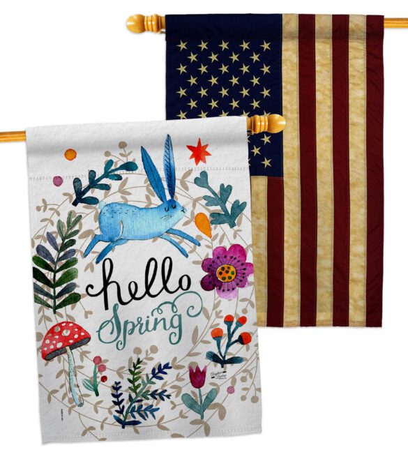 Hello Spring - Floral Garden Friends Vertical Impressions Decorative Flags HG130334 Made In USA - Image 8