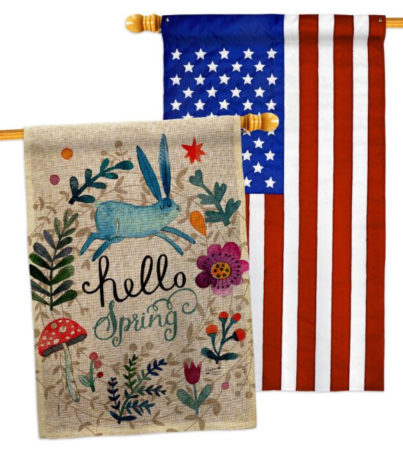 Hello Spring - Floral Garden Friends Vertical Impressions Decorative Flags HG130334 Made In USA - Image 31