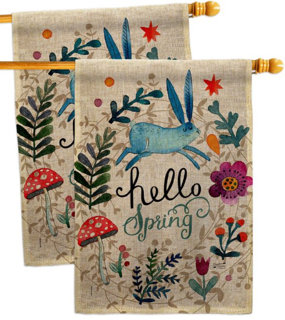 Hello Spring - Floral Garden Friends Vertical Impressions Decorative Flags HG130334 Made In USA - Image 33