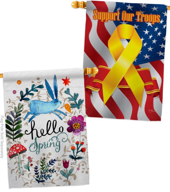 Hello Spring - Floral Garden Friends Vertical Impressions Decorative Flags HG130334 Made In USA - Image 14