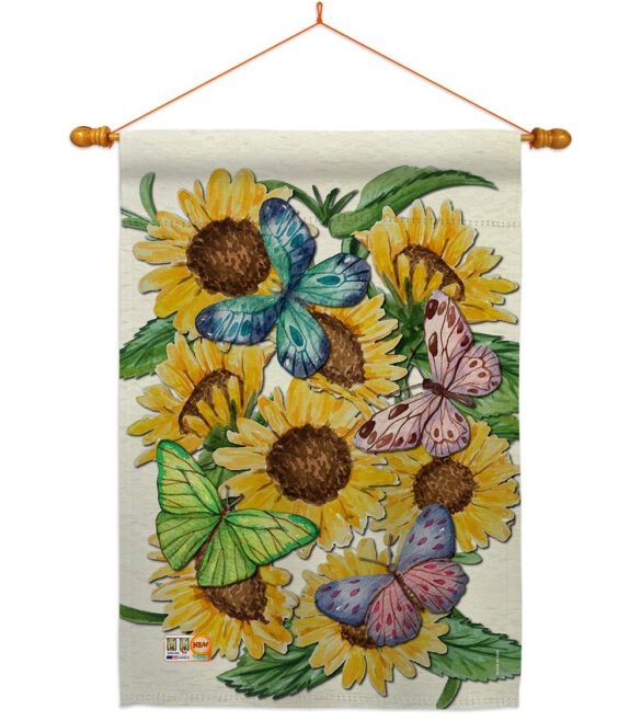 Butterflies On Sunflower - Floral Spring Vertical Impressions Decorative Flags HG104093 Made In USA - Image 14