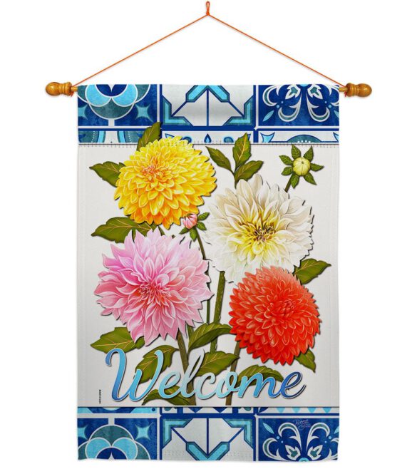 Dahlia Bouquet - Floral Spring Vertical Impressions Decorative Flags HG104107 Made In USA - Image 10