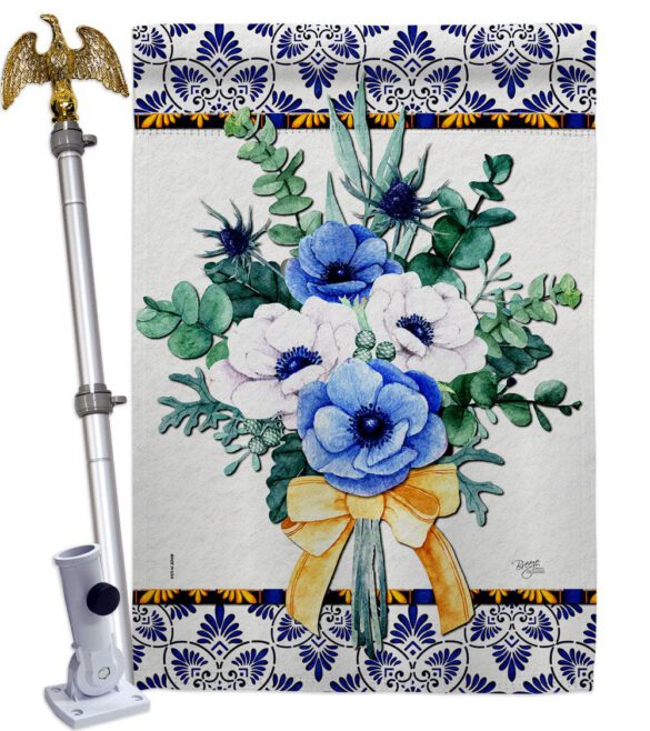 Baby Blue Bouquet - Floral Spring Vertical Impressions Decorative Flags HG104116 Made In USA - Image 10