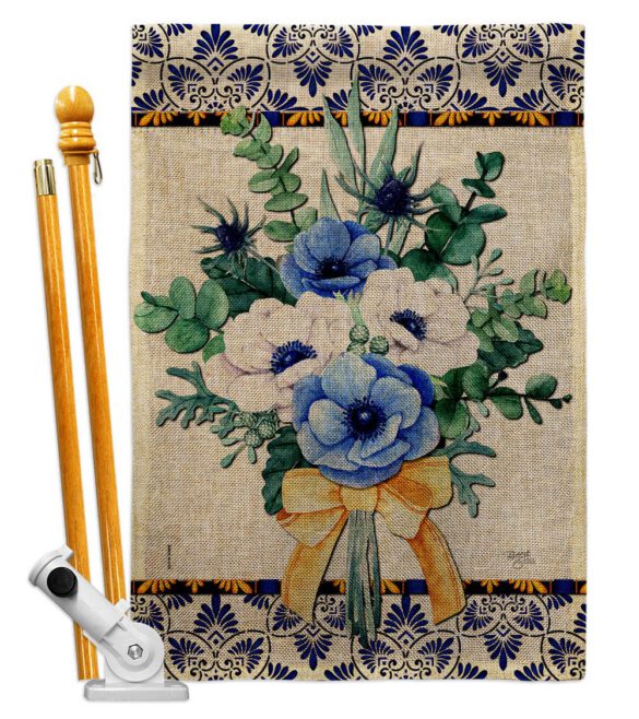 Baby Blue Bouquet - Floral Spring Vertical Impressions Decorative Flags HG104116 Made In USA - Image 16