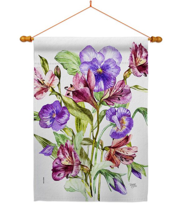 Alpine Violet Bouquet - Floral Garden Friends Vertical Impressions Decorative Flags HG104151 Made In USA - Image 13