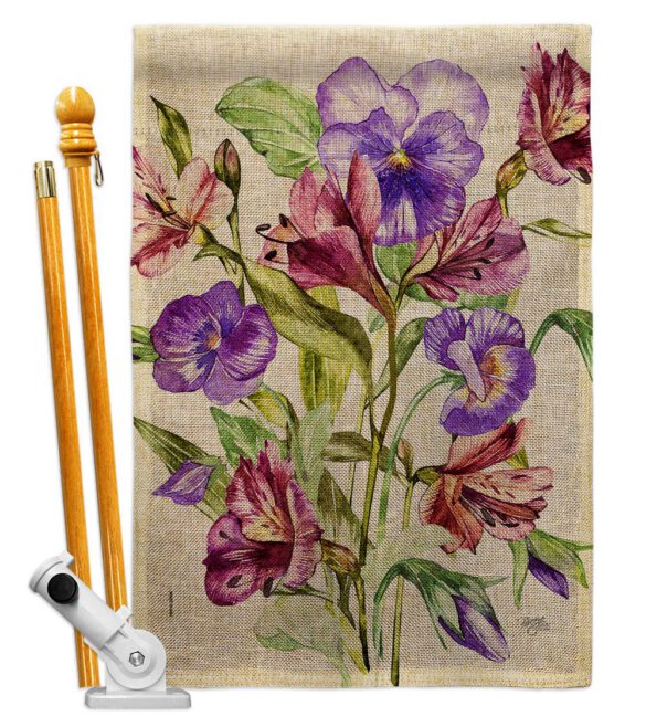 Alpine Violet Bouquet - Floral Garden Friends Vertical Impressions Decorative Flags HG104151 Made In USA - Image 18