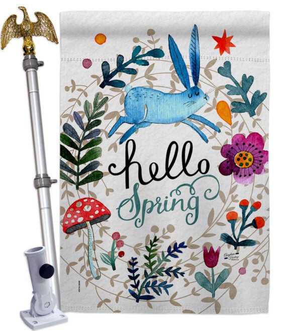 Hello Spring - Floral Garden Friends Vertical Impressions Decorative Flags HG130334 Made In USA - Image 20