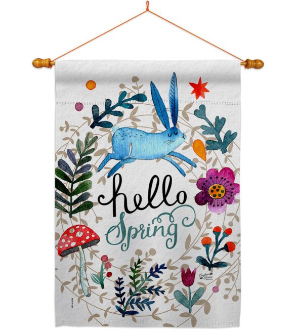 Hello Spring - Floral Garden Friends Vertical Impressions Decorative Flags HG130334 Made In USA - Image 21