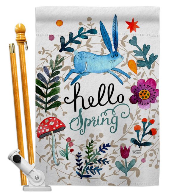 Hello Spring - Floral Garden Friends Vertical Impressions Decorative Flags HG130334 Made In USA - Image 5