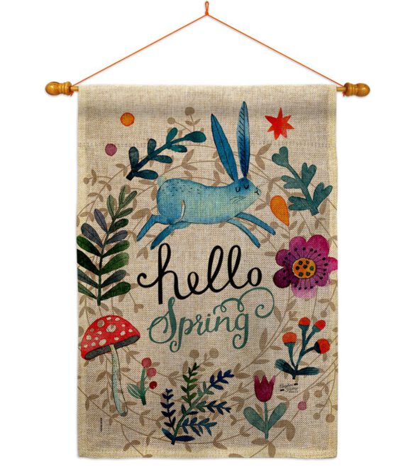 Hello Spring - Floral Garden Friends Vertical Impressions Decorative Flags HG130334 Made In USA - Image 42