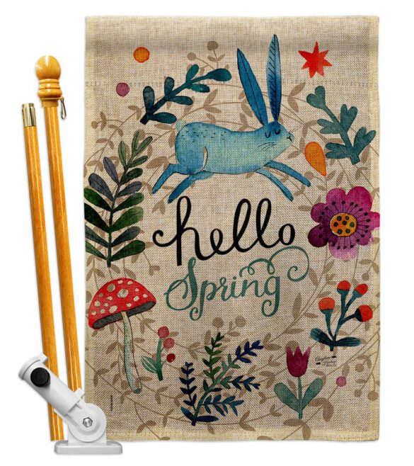 Hello Spring - Floral Garden Friends Vertical Impressions Decorative Flags HG130334 Made In USA - Image 26