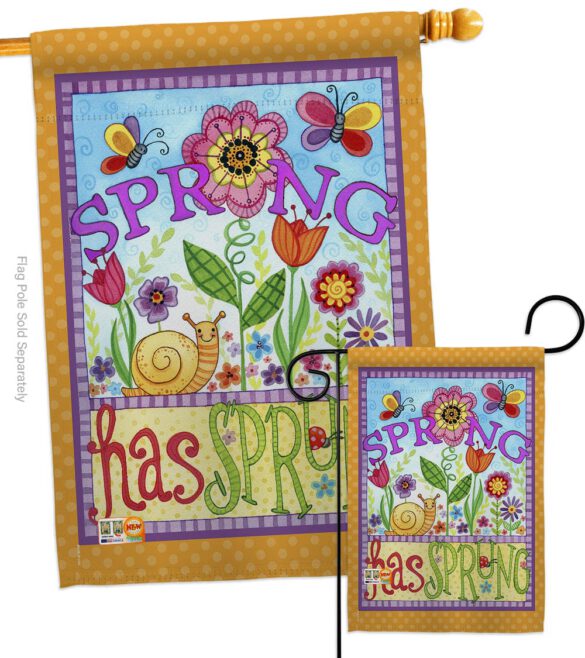 Bugs Spring - Floral Spring Vertical Impressions Decorative Flags HG104087 Made In USA - Image 3