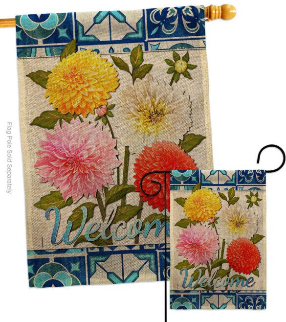 Dahlia Bouquet - Floral Spring Vertical Impressions Decorative Flags HG104107 Made In USA - Image 13