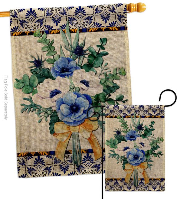 Baby Blue Bouquet - Floral Spring Vertical Impressions Decorative Flags HG104116 Made In USA - Image 14
