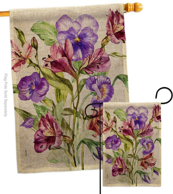 Alpine Violet Bouquet - Floral Garden Friends Vertical Impressions Decorative Flags HG104151 Made In USA - Image 16