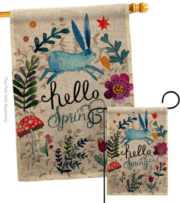 Hello Spring - Floral Garden Friends Vertical Impressions Decorative Flags HG130334 Made In USA - Image 24