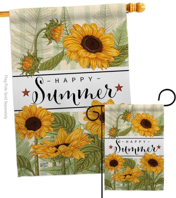 Happy Sunflowers - Floral Spring Vertical Impressions Decorative Flags HG137442 Made In USA - Image 3
