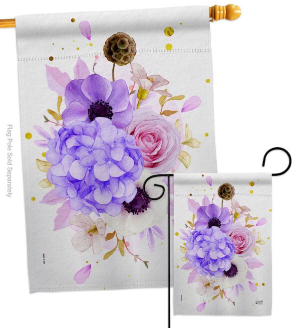 Flower Arrangment - Floral Spring Vertical Impressions Decorative Flags HG137605 Made In USA - Image 3