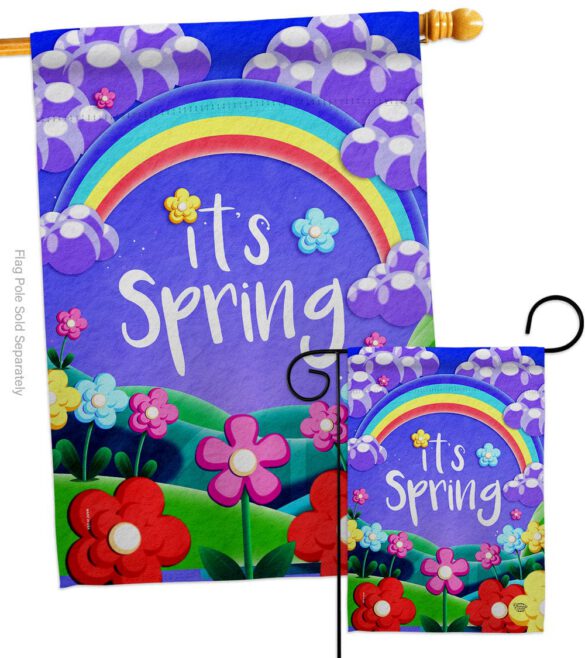 Colorful Spring - Floral Spring Vertical Impressions Decorative Flags HG192499 Made In USA - Image 3