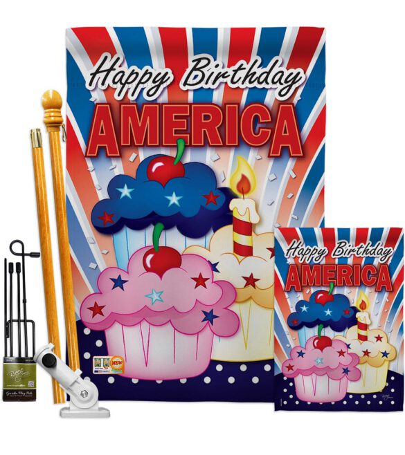 American Cupcake - Fourth of July Americana Vertical Impressions Decorative Flags HG111052 Imported - Image 7