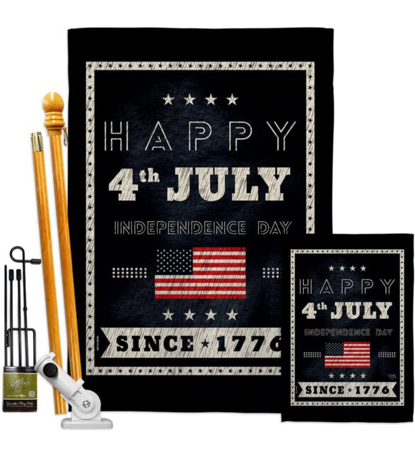 Happy 4th July - Fourth of July Americana Vertical Impressions Decorative Flags HG111095 Made In USA - Image 6