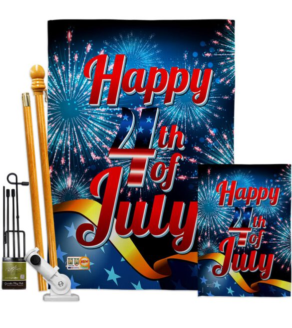 Happy 4th of July - Fourth of July Americana Vertical Impressions Decorative Flags HG137022 Made In USA - Image 7