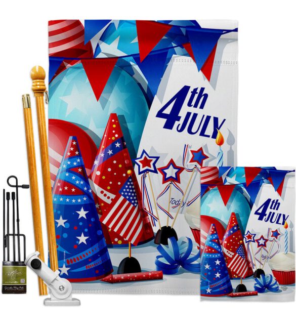 Celebrate 4th of July - Fourth of July Americana Vertical Impressions Decorative Flags HG192637 Made In USA - Image 6