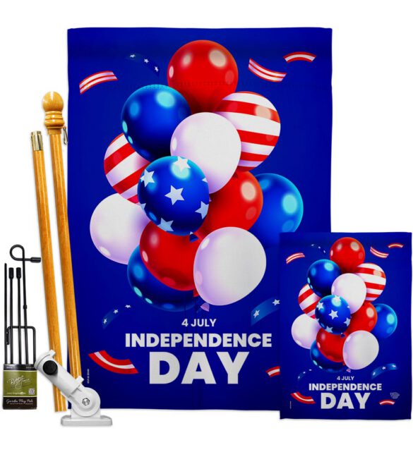 Ballons of Independence - Fourth of July Americana Vertical Impressions Decorative Flags HG192640 Made In USA - Image 7