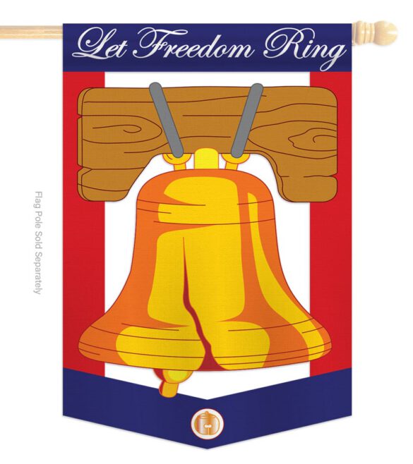Freedom Bell - Fourth of July Americana Vertical Applique Decorative Flags HG111048 - Image 8
