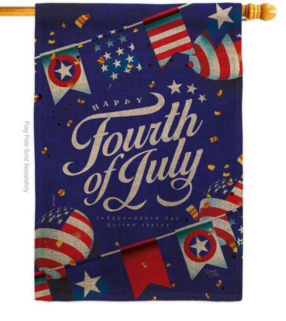 Celebrate Independence Day - Fourth of July Americana Vertical Impressions Decorative Flags HG111098 Made In USA - Image 12