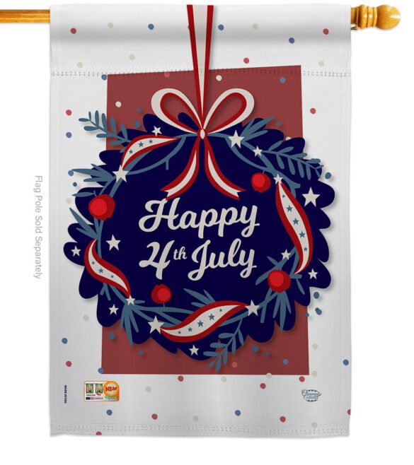 Happy 4th of July - Fourth of July Americana Vertical Impressions Decorative Flags HG192055 Made In USA - Image 3