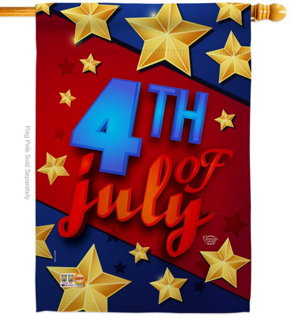 4th of July Stars - Fourth of July Americana Vertical Impressions Decorative Flags HG192164 Made In USA - Image 3