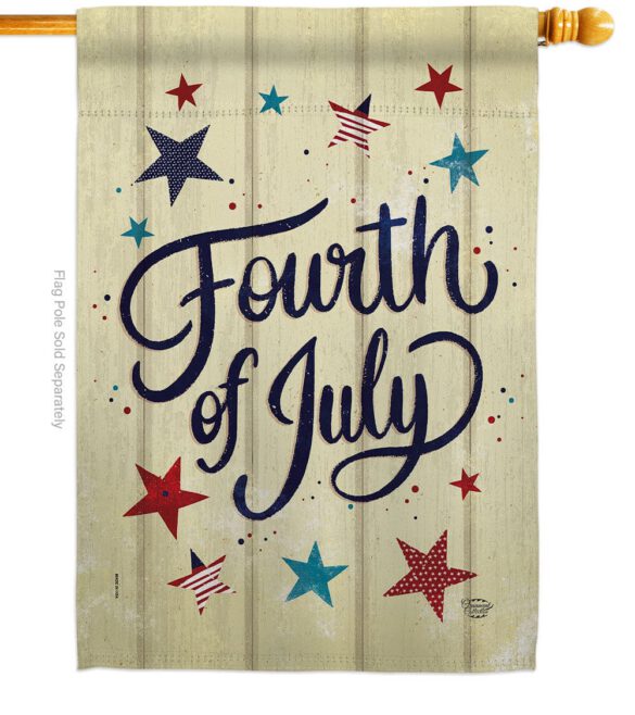 Fourth Of July Stars - Fourth of July Americana Vertical Impressions Decorative Flags HG192626 Made In USA - Image 2