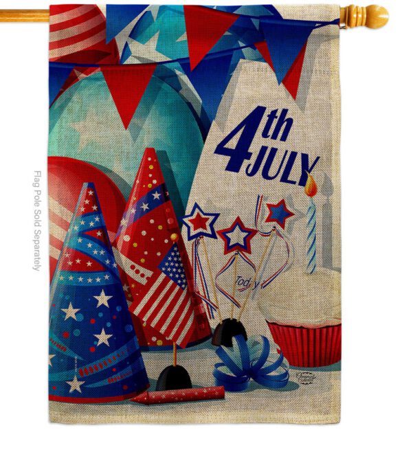 Celebrate 4th of July - Fourth of July Americana Vertical Impressions Decorative Flags HG192637 Made In USA - Image 12