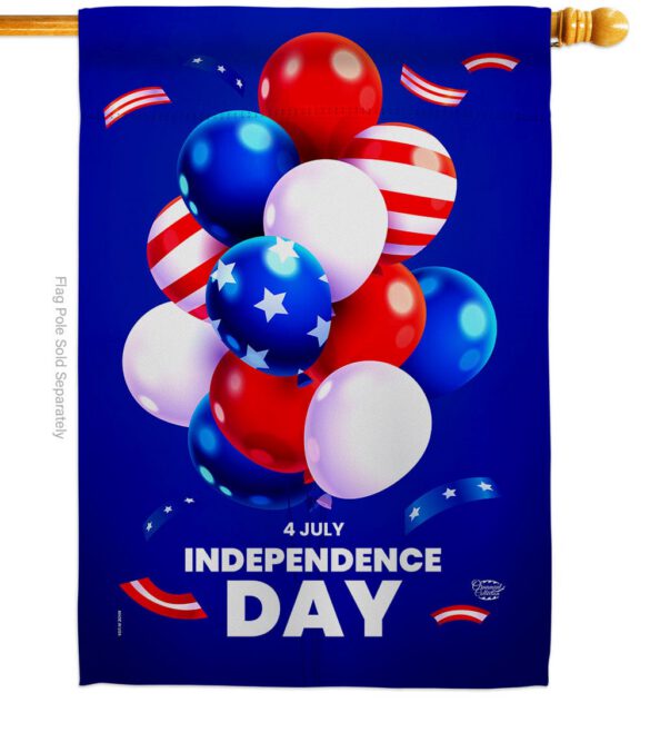 Ballons of Independence - Fourth of July Americana Vertical Impressions Decorative Flags HG192640 Made In USA - Image 3