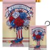 American Boots - Fourth of July Americana Vertical Impressions Decorative Flags HG111007 Made In USA