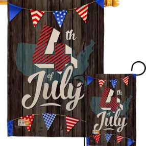 4th of July - Fourth of July Americana Vertical Impressions Decorative Flags HG111081 Made In USA