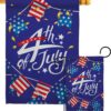 4th Of July Flags - Fourth of July Americana Vertical Impressions Decorative Flags HG111100 Made In USA