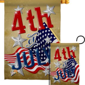 4th of July - Fourth of July Americana Vertical Impressions Decorative Flags HG137072 Made In USA