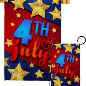 4th of July Stars - Fourth of July Americana Vertical Impressions Decorative Flags HG192164 Made In USA