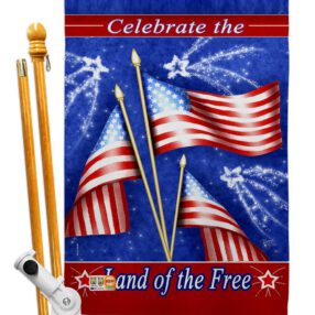 House Flag Fourth of July HS111057