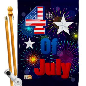House Flag Fourth of July HS111089